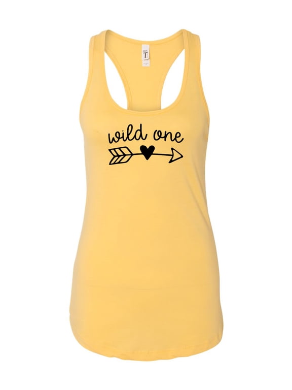 Women's Wild One Ladies Fit Racerback Tank Top-Banana Cream-large