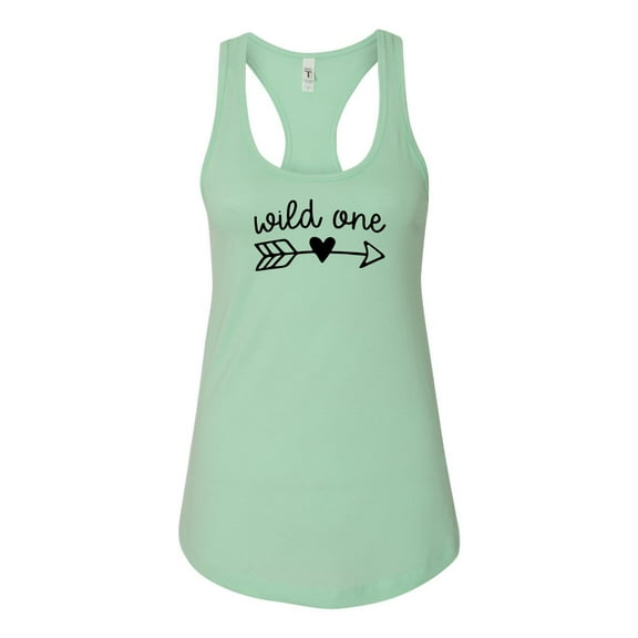 Women's Wild One Ladies Fit Racerback Tank Top-Mint-small