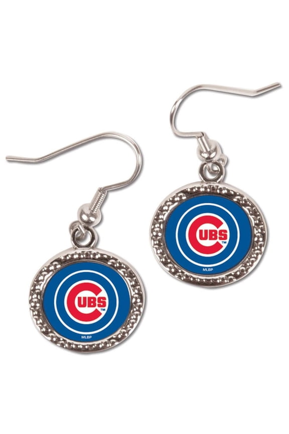 MLB Chicago Cubs Team Wire Oval Hard Insert Earring
