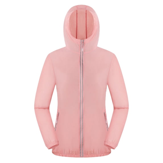 Women's Windbreaker Jacket All Weather Rainproof Windproof Outerwear Cozy Casual Lightweight Coat for Outdoor Activities