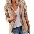 thumbnail image 1 of Women's Windbreaker coat Zipper Button Utility coat with Pockets, 1 of 13