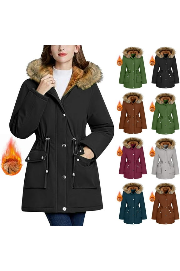 Women's Windproof Rain Jacket Outdoor Hooded Loose Fit Coat with Pocket Waterproof Breathable Jacket for Hiking Travel | CSEONE,Wine XL