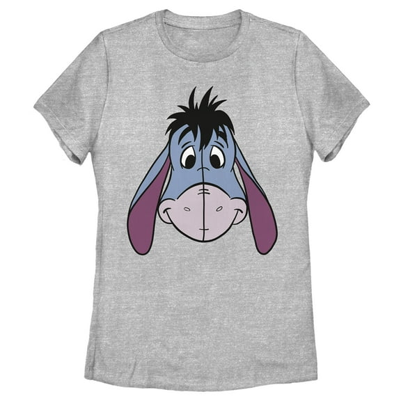 Women's Winnie the Pooh Big Face Eeyore  Graphic Tee Athletic Heather X Large