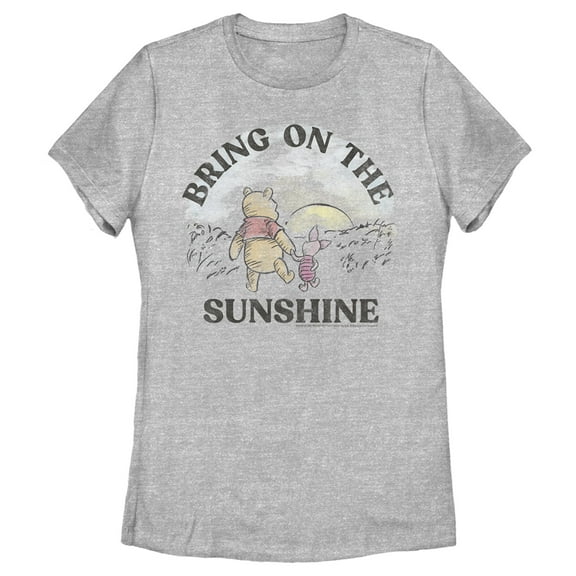 Women's Winnie the Pooh Bring on the Sunshine  Graphic Tee Athletic Heather Medium