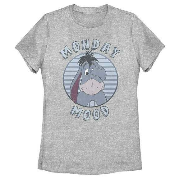 Women's Winnie the Pooh Eeyore Monday Mood Graphic Tee Athletic Heather X Large