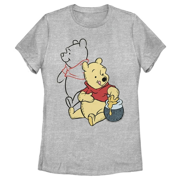 Women's Winnie the Pooh Honey and Happiness  Graphic Tee Athletic Heather Medium