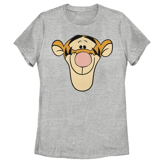 Women's Winnie the Pooh Tigger Big Face Graphic Tee Athletic Heather 2X Large