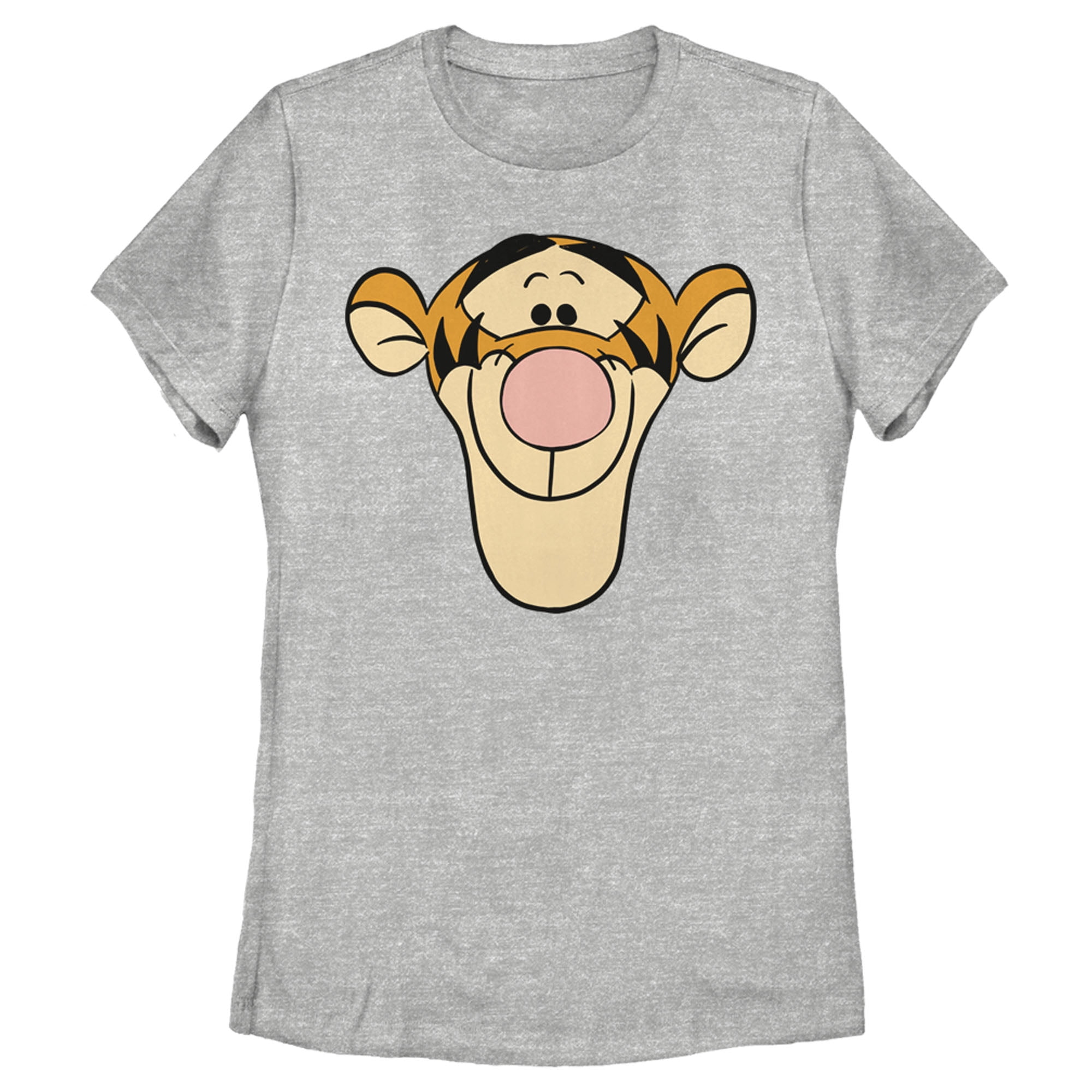 Women's Disney Tigger Big Face Graphic Tee Shirt, Winnie the Women's Disney Tigger Big Face Graphic Tee Shirt, Winnie the