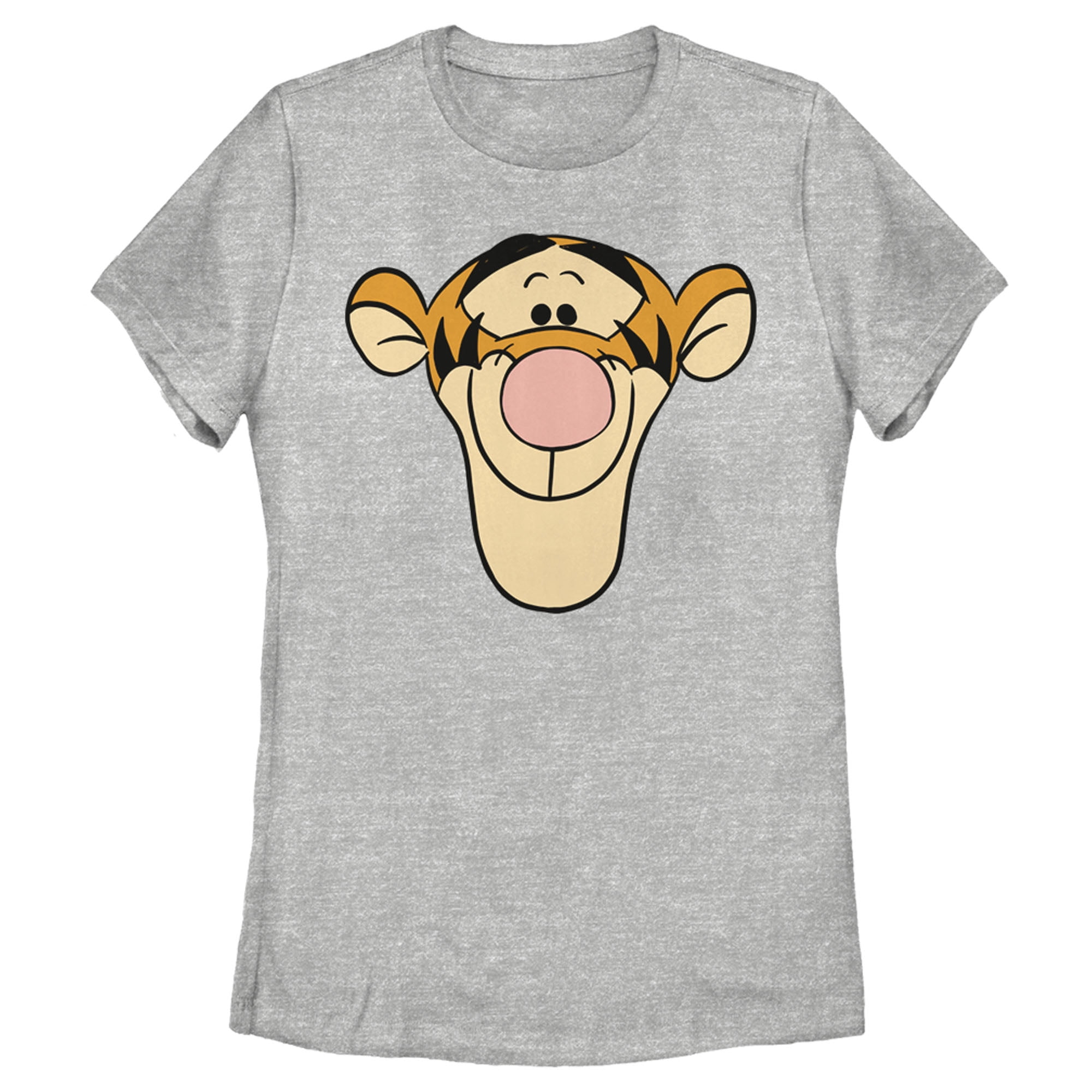 Women's Winnie the Pooh Tigger Big Face Graphic Tee Athletic Heather Small