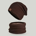 thumbnail image 1 of Women's Winter 2 Piece Set Fleece Lined Beanie & Scarf Outdoor Thermal Hat, 1 of 3