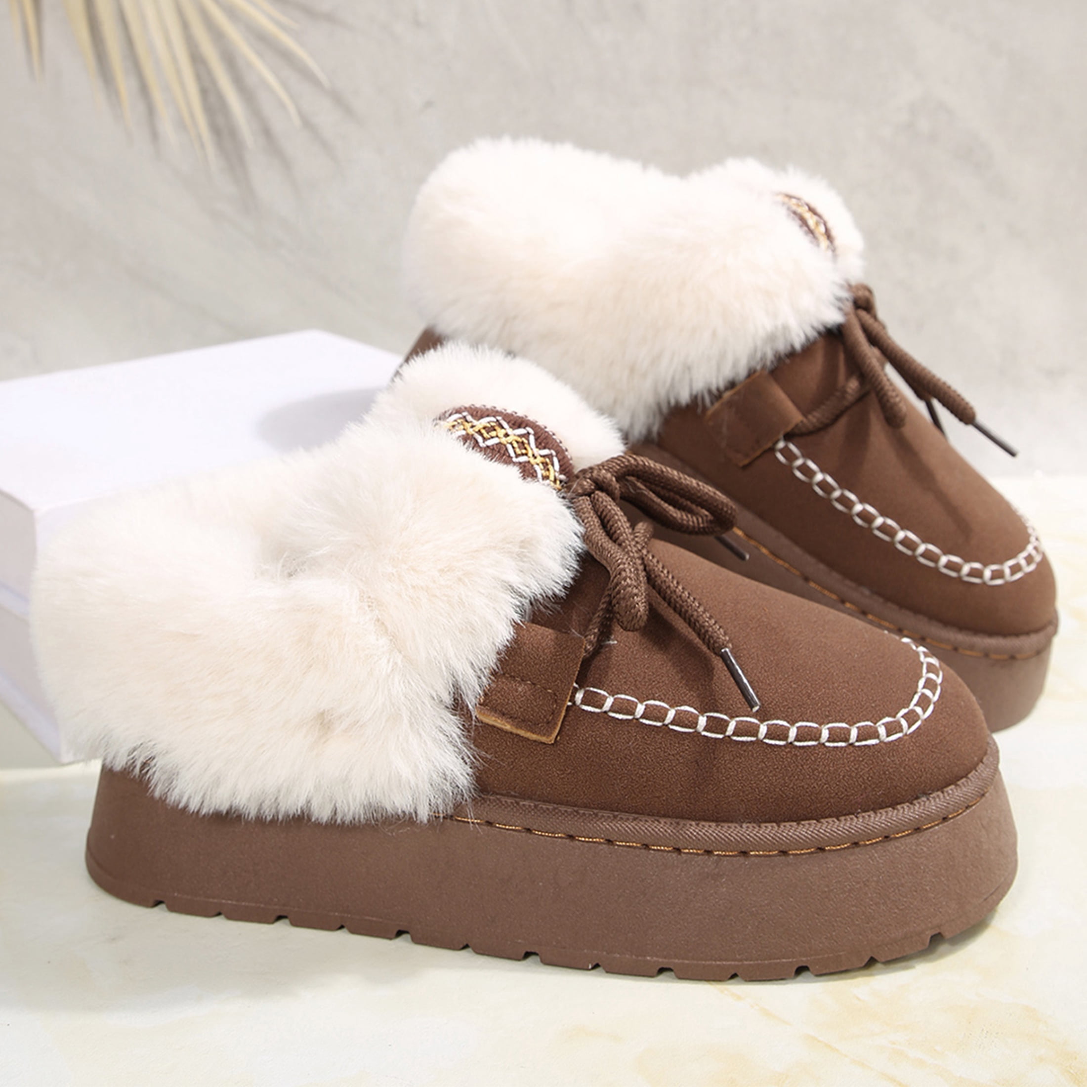 BenBoy Women's Winter Ankle Boots, Warm Lined Snow Booties for Outdoor ...