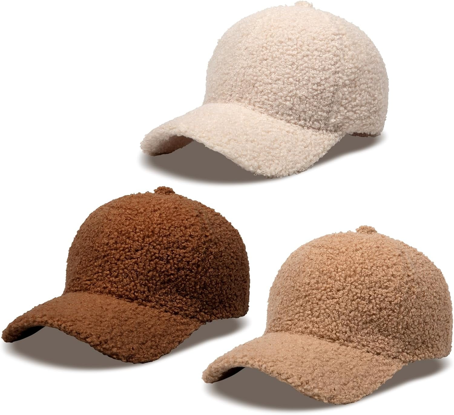 Women\'s A Coffee Winter Warm Classic Wool Adjustable Baseball Style Hat Cap Coffee main image 2