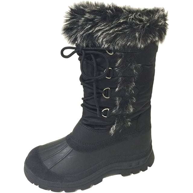 Women's Winter Boots Faux Fur Insulated Zipper Snow Shoes - Walmart.com