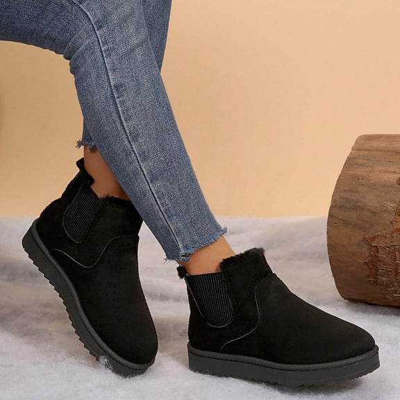 Women's Winter Boots Snow Waterproof Non-Slip Padded Thickened Cotton Short Boots