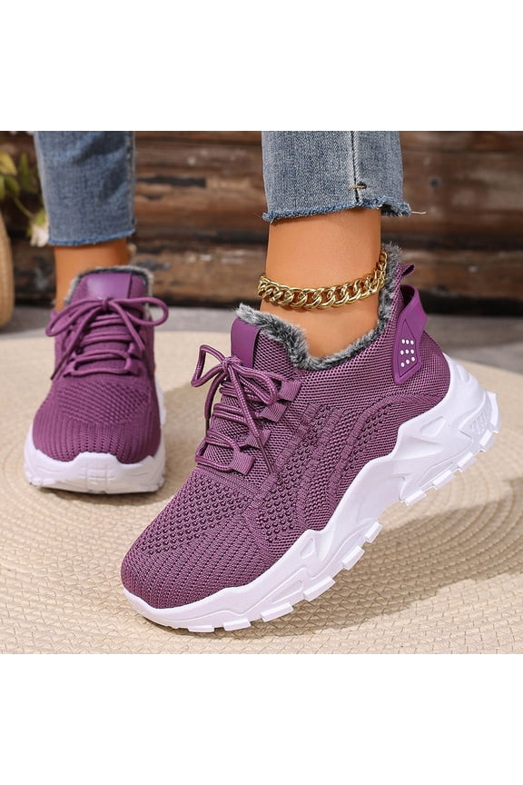 Women's Winter Boots Sports Shoes Oversized Women's Shoes With Fleece Insulation Casual Shoes