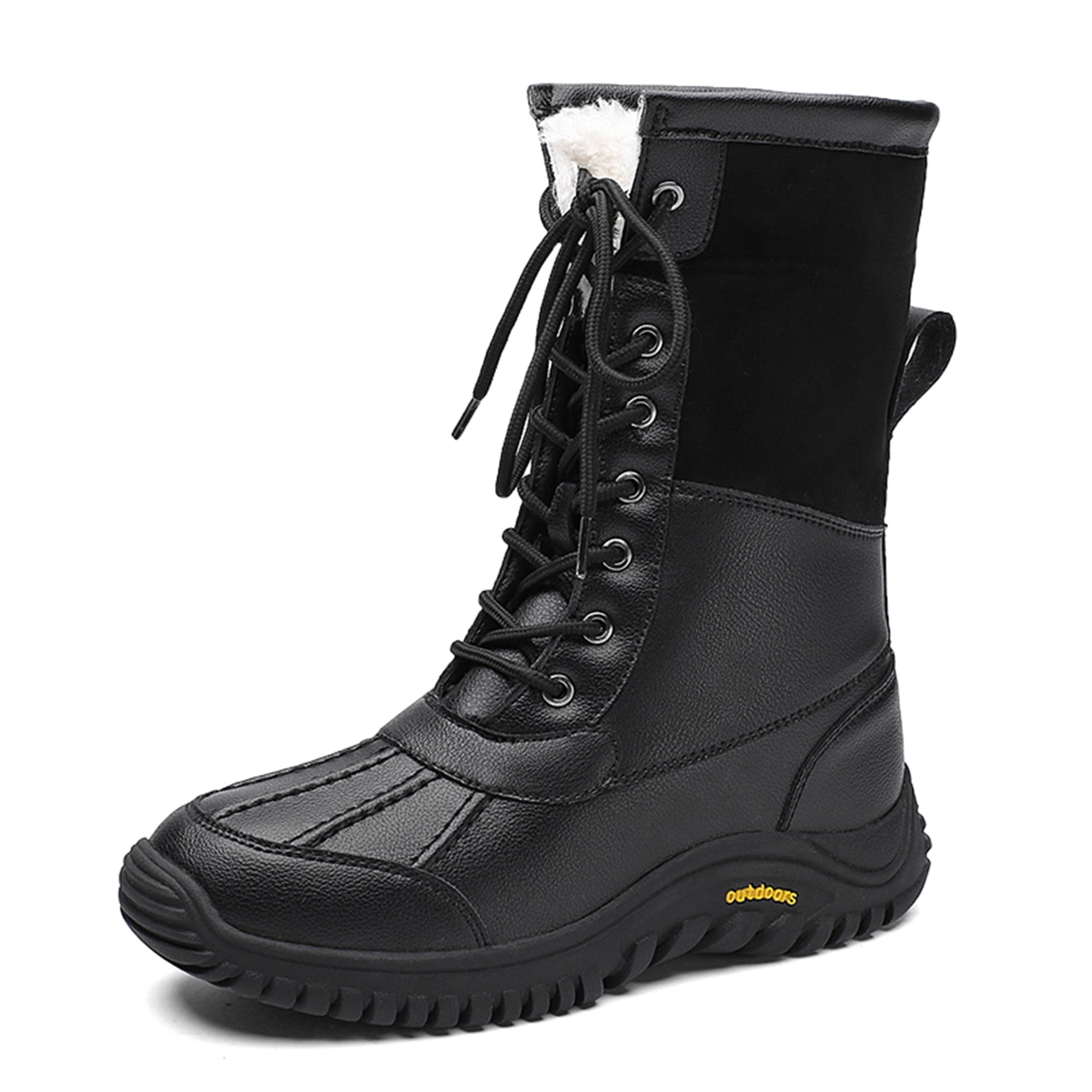 Labo leather waterproof winter duck cheap snow boots