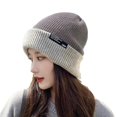 thumbnail image 1 of Women's Winter Cap Classic Beanies for Women Roll Up Edge Skull Cap Fisherman Beanie Accessories for Outdoor Travel, 1 of 7