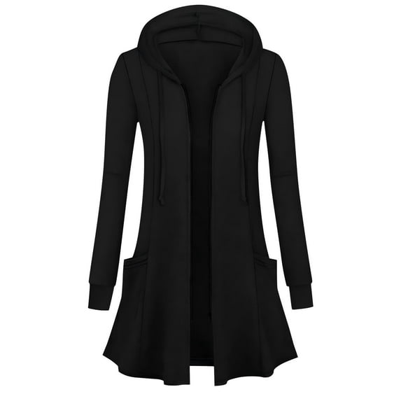 Women's Winter Coat Jacket Long Sleeve Horn Button Plush Warm Coat with Solid Color and Pockets for Women's Casual Fashion and Apparel,Black,S