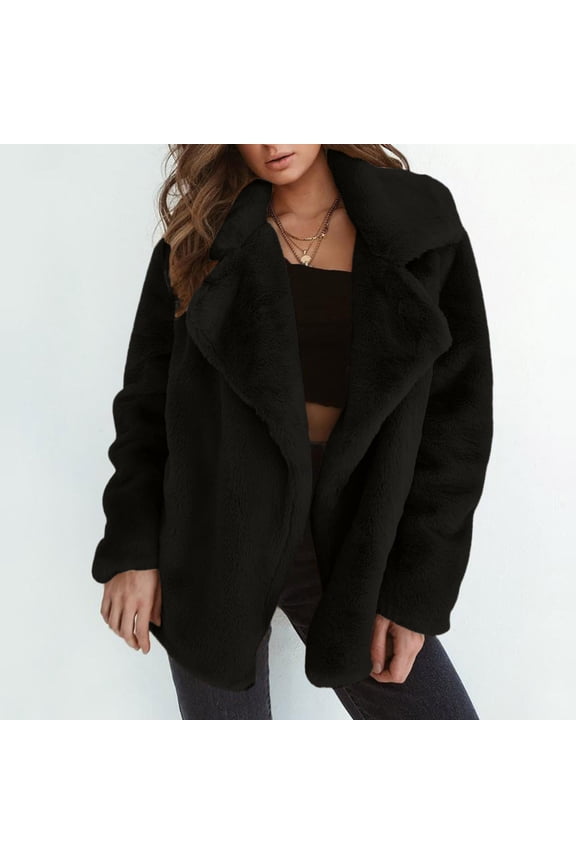 Women's Winter Coat Keep Warm Outerwear Loose Big Collar Coat