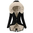 thumbnail image 1 of Women's Winter Coat Long Hooded Overcoat - Thick Warm Lining Full Sleeve Casual Outerwear for Cold Weather Commutes, 1 of 2