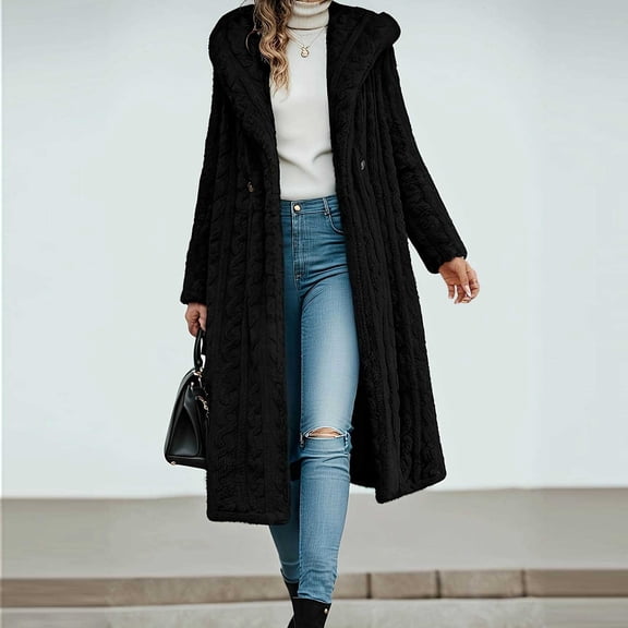 Women's Winter Coat Street Daily Wear Going Out Fall Winter Long Coat Loose Fit Warm Comtem Porary Stylish Casual Jacket Short Work Jackets for Women Ladies Jacket Fuzzy Coats Warm Jacket Coats