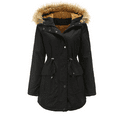 thumbnail image 1 of Women's Winter Coats Fleece Parkas Anoraks Hooded Military Jacket Coats, 1 of 8