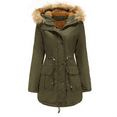 thumbnail image 1 of Women's Winter Coats Fleece Parkas Anoraks Hooded Military Jacket Coats, 1 of 8