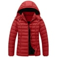 thumbnail image 1 of Women's Winter Coats Quilted Stand Collar Cropped Puffer Jackets Hooded Warm Down Jacket Outwear with Pockets, 1 of 9