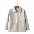thumbnail image 1 of Women's Winter Coats Sevevn Women Warm Quilted Jackets Lapel Button Long Sleeve Puffer Jacket Coats With Pockets, 1 of 9