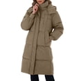 thumbnail image 1 of Women's Winter Coats, Thickened Insulated Parka Jacket with Hood Coffee XL, 1 of 4