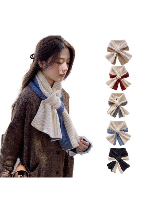 Women's Winter Color Matching Scarf Versatile Windproof Neckwear