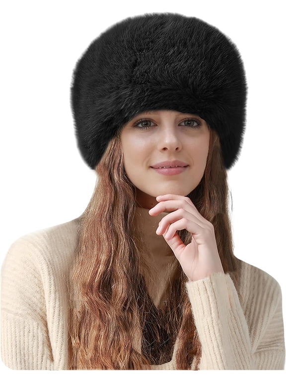 Women's Winter Cossack Hat Russian Style Long Pile Faux Fur