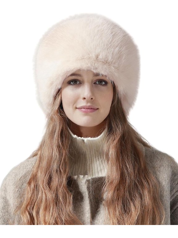 Women's Winter Cossack Hat Russian Style Long Pile Faux Fur