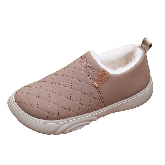 Women's Winter Cotton Wool Cotton Shoes With Slip Thick Soles One Foot Cotton Boots With Thick Velvet And Warm Shoes