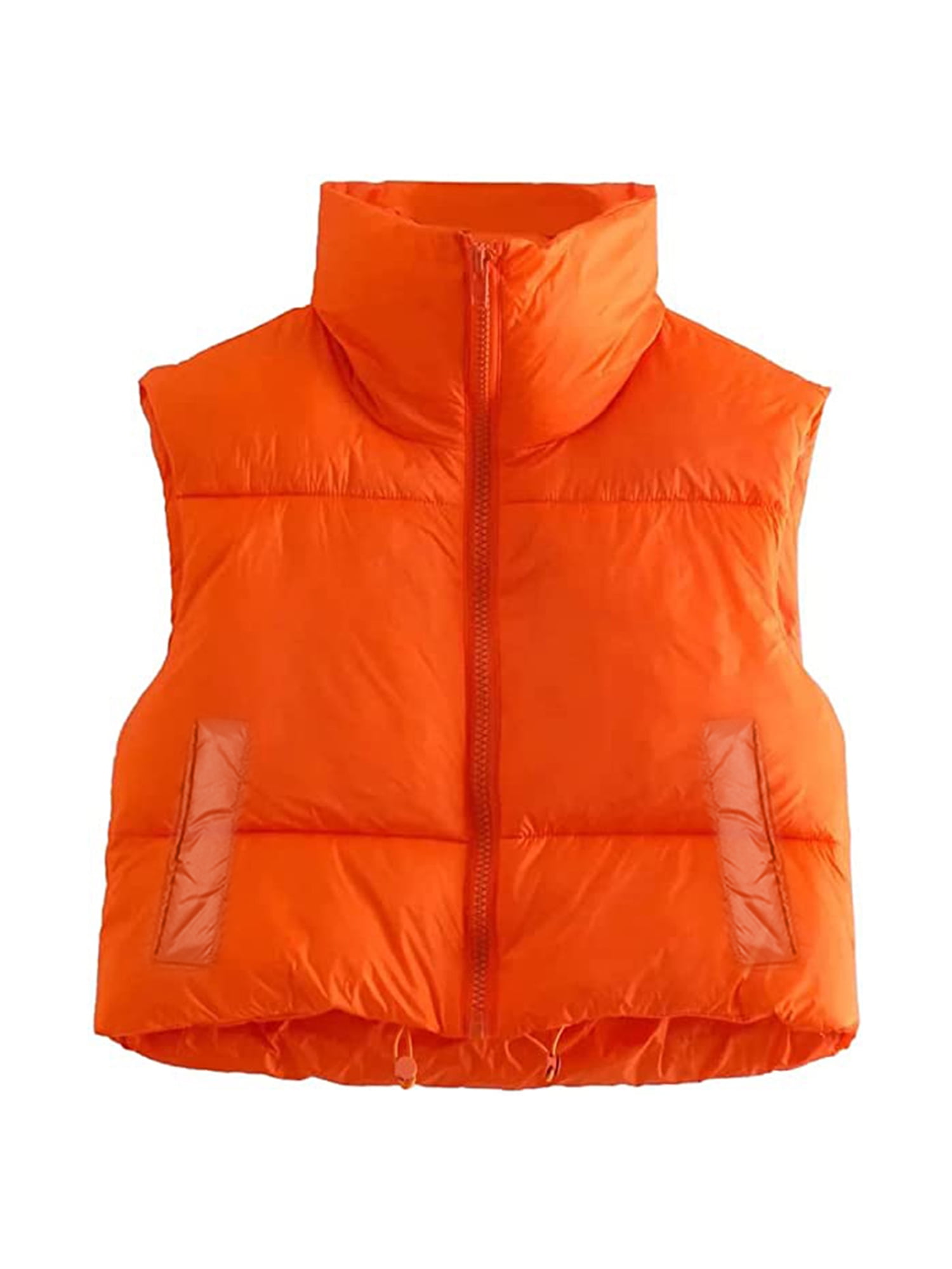 SU-PFVT-OR: 1/12 Orange Hoodie Puffer Vest for 6 Mezco Nota MixMax Slim  Body