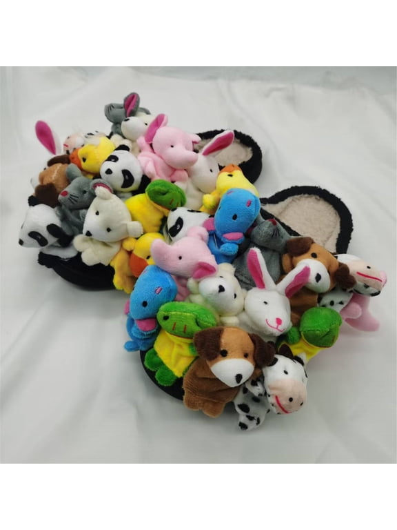 Women's Winter Cute Cartoon Animal Finger Puppet Cotton Slippers - Fun and Comfortable Indoor Footwear for All Ages