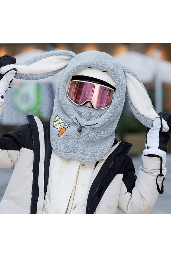 Women's Winter Ear Flap Hat with Extended Ear Protection, Thermal Fleece Lined Windproof Ski Mask for Cycling Skiing Snowboarding Cold Weather Activities