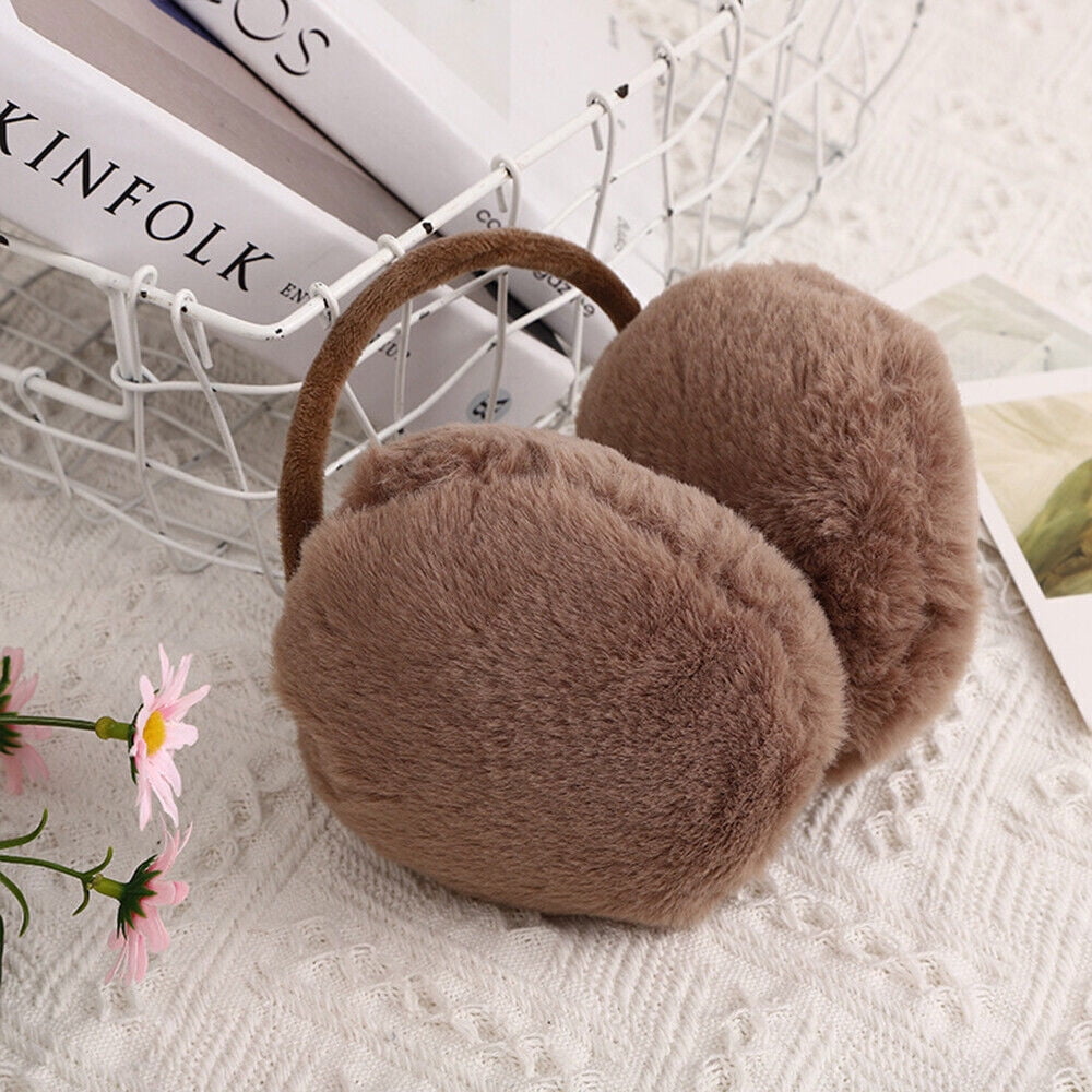 Women's Winter Ear muffs Plush Warm Earmuffs Cute Outdoor Ear Warmers ...