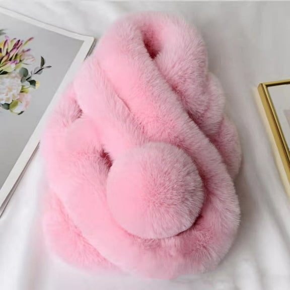 Women's Winter Fake Faux Fur Scarf Wrap Collar Shawl Shrug