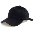 thumbnail image 1 of Women's Winter Fall Classic Style Velvet Baseball Cap 6 Panel Fashionable Adjustable Sports Hat for Women, 1 of 7