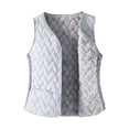 thumbnail image 1 of yuCgh Women's Winter Fashion Casual Sleeveless Vest Outerwear Warm Cotton-Padded Lightweight Coat with Versatile Design for Layering and Style,Light Gray XL, 1 of 5