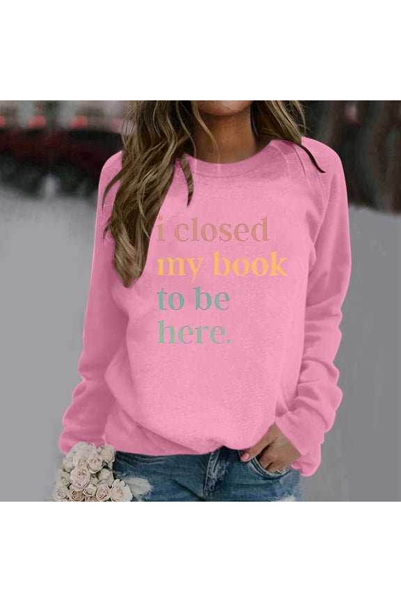 Women's Winter Fashion Sweatshirt Festive Christmas Print Round Neck Top Juniors Oversized Sweatshirts Winged Sweater Hoodies Trendy Women Athletic Sports Jackets Colla Jumpsuits Women Extra Large