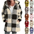 thumbnail image 1 of Women's Winter Faux Coat Jacket Long Sleeve Zippered Outerwear Tops Blazers Cardigans Solid Color Warm Fleece Lined Casual Daily Wear Work Office Travel Fashion Essential Gift for Women, 1 of 9