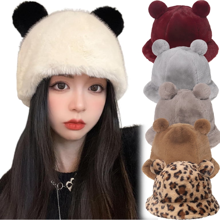 Winter Faux Fur Fuzzy Warm Bucket Hat NEW! Winter Faux Fur Fuzzy Warm Bucket Hat # H1362 - High  main image 3