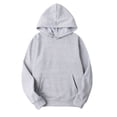 thumbnail image 1 of Women's Winter Fleece Hoodies & Sweatshirts Casual Long Sleeved Hooded Pocket Gray Tunic Pullover Sizes S-3XL Up To 65% Off!, 1 of 7