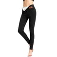 thumbnail image 1 of Women's Winter Fleece Lined High Waisted Yoga Pants, Thermal Tummy Control Butt Lifting Shaping Leggings with Warm Layering, Stretchy Compression Base Layer for Cold Weather Activities Grey S, 1 of 5