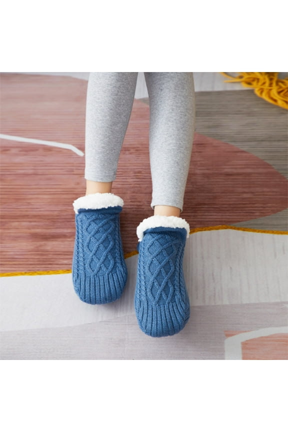 Women's Winter Fleece-Lined Slipper Socks, Super Soft Warm Cozy Gripper Socks for Home, Non-Slip Soles, Multiple Colors and Sizes, Perfect Holiday Gift for Women