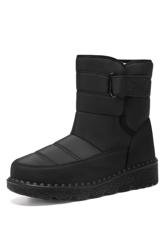 Women’s Winter Fleece-Lined Tall Snow Boots, Lightweight Warm Insulated Cotton-Padded Boots, Plus Sizes