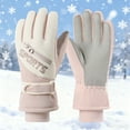 thumbnail image 1 of Women's Winter Fleece-Lined Touchscreen Waterproof Gloves for Outdoor Cycling and Skiing, 1 of 7