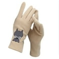 thumbnail image 1 of Women's Winter Fleece Warm Cycling Driving Gloves, Lightweight Soft Fabric Breathable And Comfortable, With Special Cat Pattern, Suitable For Work Writing Outdoor Home, 1 of 6